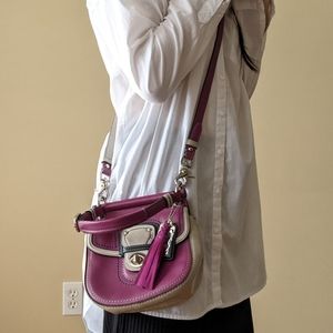 2000s Coach purple mini Willis crossbody bag